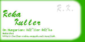 reka kuller business card